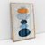 Quadro Decorativo Abstrato Equilibrium Stones Azul e Laranja - Vitor Costa - comprar online