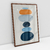Quadro Decorativo Abstrato Equilibrium Stones Azul e Laranja - Vitor Costa na internet