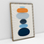 Quadro Decorativo Abstrato Equilibrium Stones Azul e Laranja - Vitor Costa - loja online