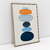 Quadro Decorativo Abstrato Equilibrium Stones Azul e Laranja - Vitor Costa - comprar online