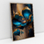 Quadro Decorativo Abstrato Flor da Noite Azul e Dourada I - comprar online