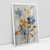 Quadro Decorativo Flores Abstratas em Pinceladas Soft Azul - Bimper - Quadros Decorativos