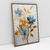 Quadro Decorativo Flores Abstratas em Pinceladas Soft Azul - loja online
