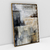 Quadro Decorativo Abstrato Folha e Textura em Tons de Cinza II - loja online