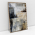 Quadro Decorativo Abstrato Folha e Textura em Tons de Cinza II - comprar online