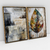 Quadro Decorativo Abstrato Folha Seca Texturizada do Outono Kit de 2 Quadros - loja online