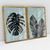 Quadro Decorativo Abstrato Folhas Negras Texturizadas - Vitor Costa - Kit com 2 Quadros - loja online
