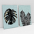 Imagem do Quadro Decorativo Abstrato Folhas Negras Texturizadas - Vitor Costa - Kit com 2 Quadros