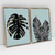 Quadro Decorativo Abstrato Folhas Negras Texturizadas - Vitor Costa - Kit com 2 Quadros - comprar online