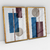Quadro Decorativo Abstrato Geométrico Azul e Vermelho Vinho - 76A+76B - Uillian Rius - Kit com 2 Quadros - loja online