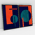 Quadro Decorativo Abstrato Geométrico Laranja e Azul - 148C+149C - Uillian Rius - Kit com 2 Quadros - loja online