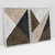 Quadro Decorativo Abstrato Geométrico Marrom Kit com 2 Quadros