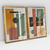 Quadro Decorativo Abstrato Geométrico Minimalista Moderno Brown, Green and Orange - Kit com 2 Quadros - loja online