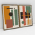 Quadro Decorativo Abstrato Geométrico Minimalista Moderno Brown, Green and Orange - Kit com 2 Quadros - loja online