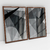 Quadro Decorativo Abstrato Geométrico Preto e Branco Kit com 2 Quadros na internet
