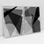 Quadro Decorativo Abstrato Geométrico Preto e Branco Kit com 2 Quadros
