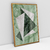 Quadro Decorativo Abstrato Geométrico Sobreposição de Folhas Verdes - Uillian Rius - loja online