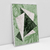 Quadro Decorativo Abstrato Geométrico Sobreposição de Folhas Verdes - Uillian Rius