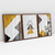 Imagem do Quadro Decorativo Abstrato Geométrico Sweet Home Amarelo Kit com 3 Quadros