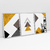 Quadro Decorativo Abstrato Geométrico Sweet Home Amarelo Kit com 3 Quadros na internet