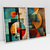 Quadro Decorativo Abstrato Geometrico Tropical Organic Shades Kit com 2 Quadros - comprar online