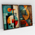 Imagem do Quadro Decorativo Abstrato Geometrico Tropical Organic Shades Kit com 2 Quadros