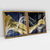 Quadro Decorativo Abstrato Glitter Azul e Dourado Kit com 2 Quadros - loja online