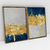 Quadro Decorativo Abstrato Home Decor Watercolor Golden and Blue - loja online