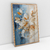Quadro Decorativo Flores Abstratas em Pinceladas Soft Azul e Branco - comprar online
