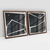Quadro Decorativo Abstrato Minimal Black - Ana Ifanger - Kit com 2 Quadros - Bimper - Quadros Decorativos