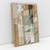 Quadro Decorativo Abstrato Minimalista Linhas em Tons de Bege e Verde - comprar online