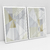 Quadro Decorativo Abstrato Moderno Eixos Ouro - Ana Ifanger - Kit com 2 Quadros - Bimper - Quadros Decorativos