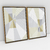 Quadro Decorativo Abstrato Moderno Eixos Ouro - Ana Ifanger - Kit com 2 Quadros - loja online