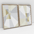 Quadro Decorativo Abstrato Moderno Eixos Ouro - Ana Ifanger - Kit com 2 Quadros - comprar online