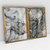 Quadro Decorativo Abstrato Moderno Elegance Black Gray Gold White Kit com 2 Quadros - loja online