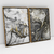 Quadro Decorativo Abstrato Moderno Elegance Black Gray Gold White Kit com 2 Quadros - loja online