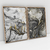 Quadro Decorativo Abstrato Moderno Elegance Black Gray Gold White Kit com 2 Quadros na internet