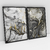 Quadro Decorativo Abstrato Moderno Elegance Black Gray Gold White Kit com 2 Quadros - loja online