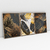 Quadro Decorativo Abstrato Moderno Folhas Pretas e Douradas Sobre o Mármore Kit com 3 Quadros na internet