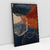 Quadro Decorativo Abstrato Moderno Fronteira Azul Marinho e Terracota - loja online