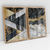 Quadro Decorativo Abstrato Moderno Mármore Gold and Black Kit com 2 Quadros - comprar online