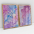 Quadro Decorativo Abstrato Moderno Mármore Pink and Blue Kit com 2 Quadros - comprar online