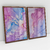 Quadro Decorativo Abstrato Moderno Mármore Pink and Blue Kit com 2 Quadros na internet