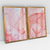 Quadro Decorativo Abstrato Moderno Mármore Rosê Kit com 2 Quadros - loja online