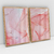 Quadro Decorativo Abstrato Moderno Mármore Rosê Kit com 2 Quadros - comprar online