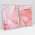 Quadro Decorativo Abstrato Moderno Mármore Rosê Kit com 2 Quadros