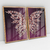 Quadro Decorativo Abstrato Moderno Rosé Gold Butterfly Wings Dark Background Kit com 2 Quadros - loja online