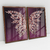 Imagem do Quadro Decorativo Abstrato Moderno Rosé Gold Butterfly Wings Dark Background Kit com 2 Quadros