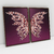 Quadro Decorativo Abstrato Moderno Rosé Gold Butterfly Wings Dark Background Kit com 2 Quadros - loja online