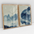 Quadro Decorativo Abstrato Mulher Azul A Paz Interior Kit com 2 Quadros - comprar online
